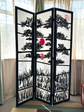 Hand-painted Room Divider Screen