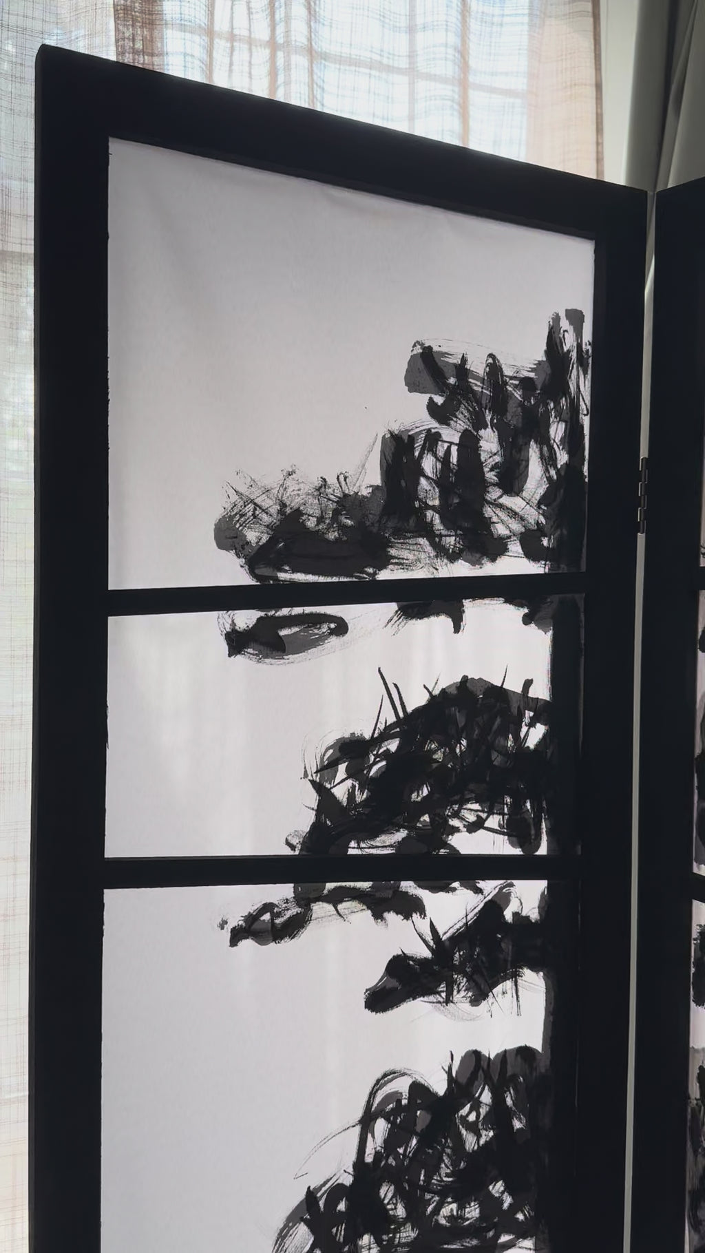 Hand-painted Room Divider Screen