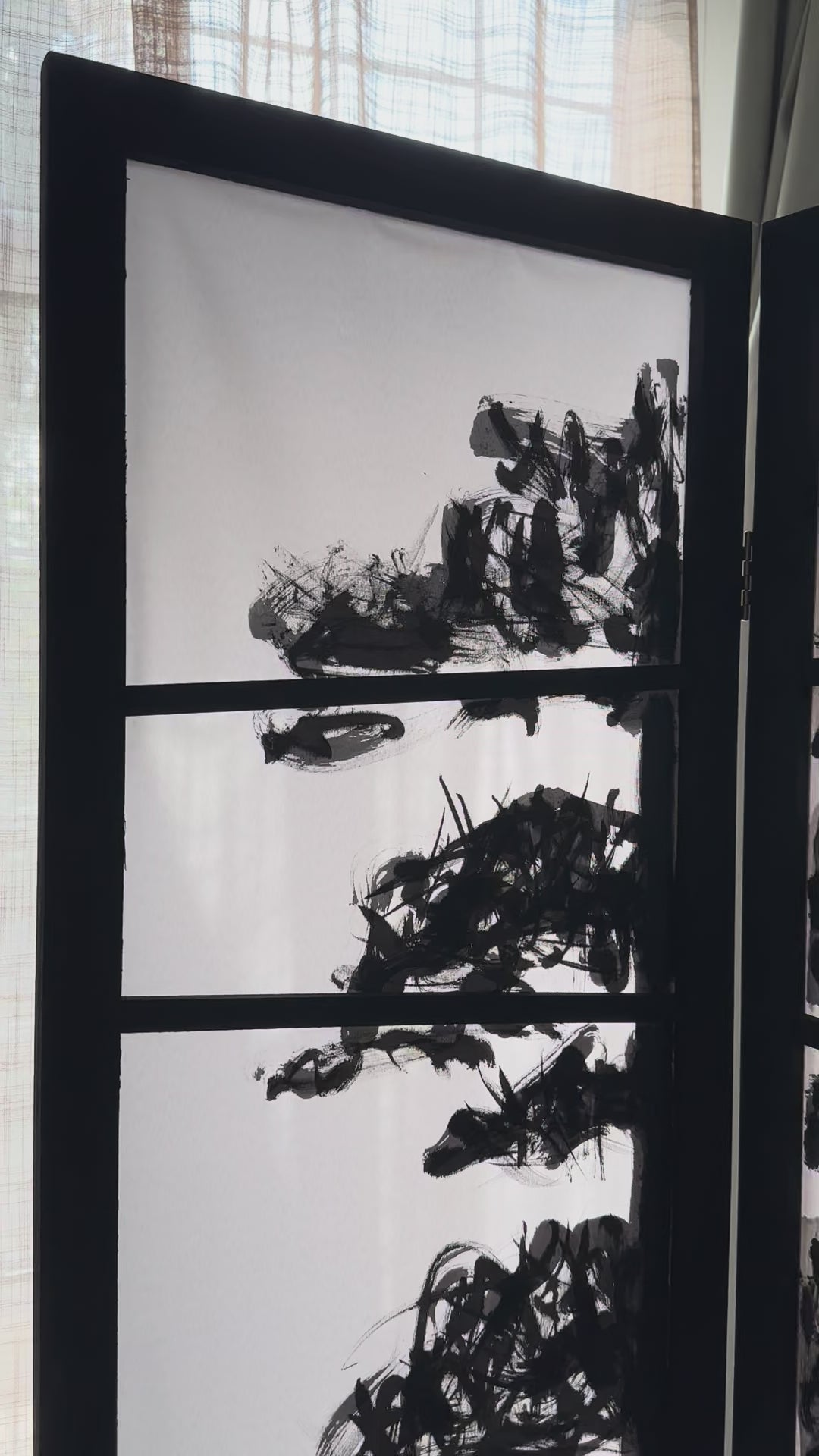Hand-painted Room Divider Screen